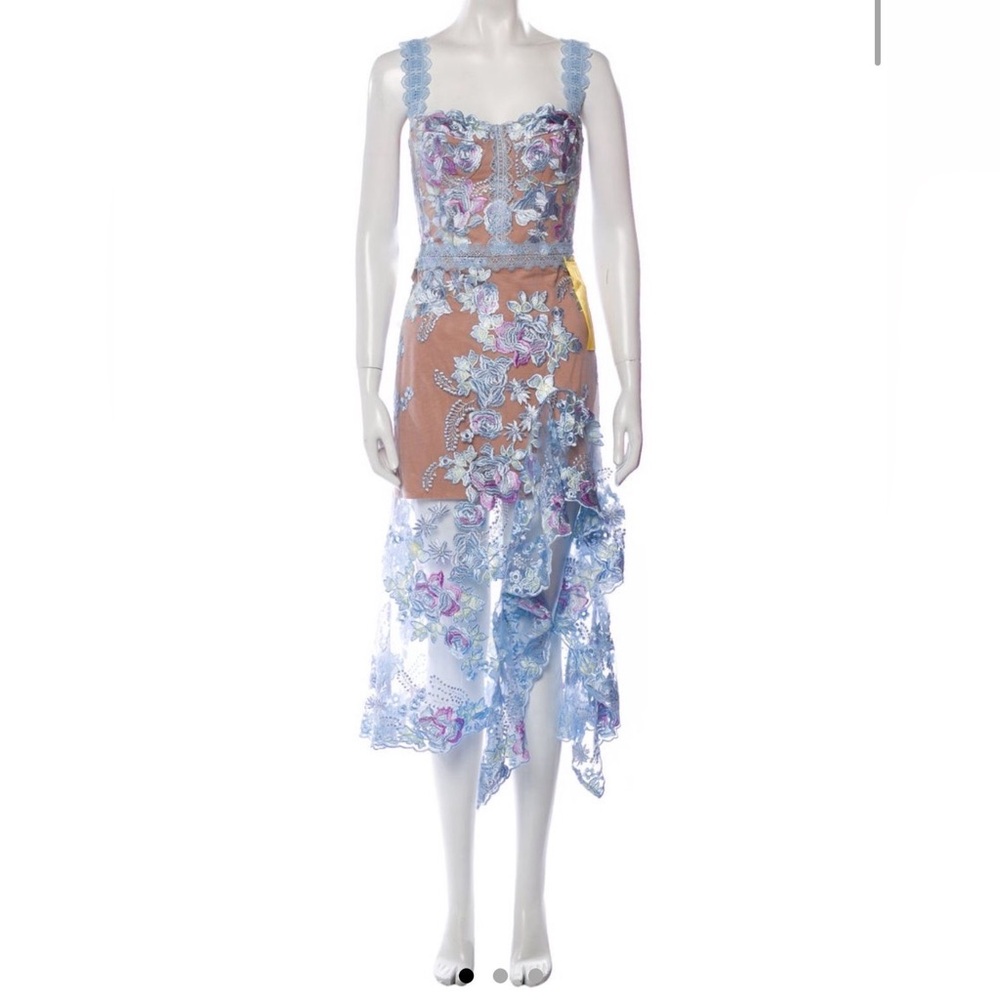 Bronx and Banco sky blue floral dress [like new]